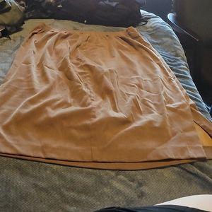Tan suede skirt